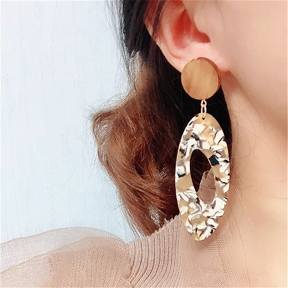 *1 LEFT* Acrylic & Wood Accent Dangle Earrings - Picture 2 of 2